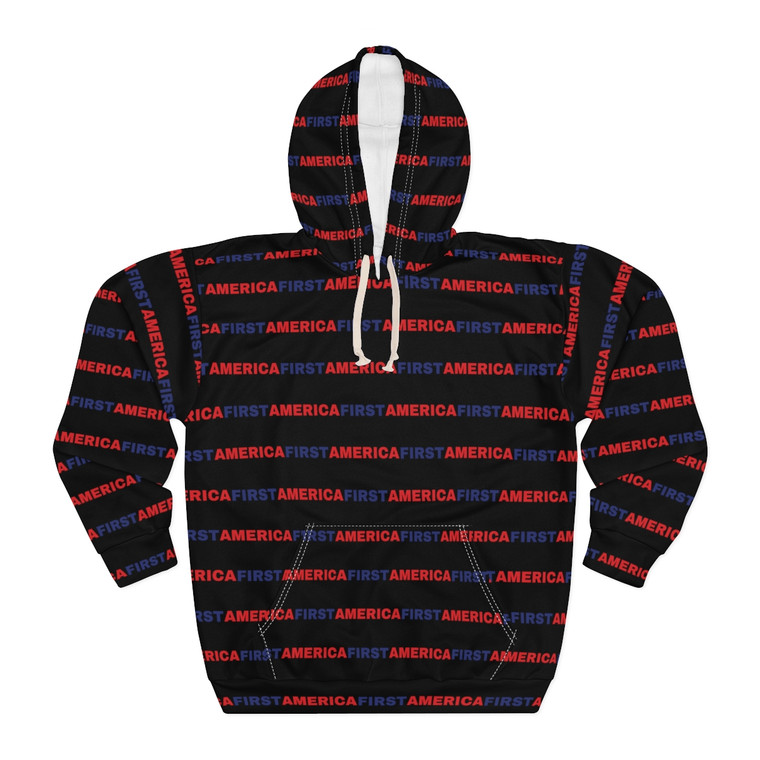 America First Pattern - Unisex Pullover Hoodie