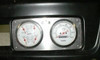 White faced gauges installed in the dash panel