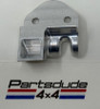 Convertible top latch plate, LH CNC billet aluminum