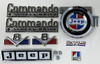 Master emblem kit, 1972-73 Jeep Commando w/ V8