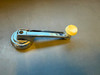 Used window crank, white knob