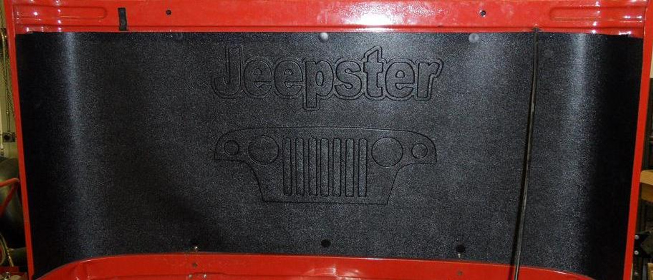 Jeepster/Commando insulated under hood cover, Jeepster grill logo