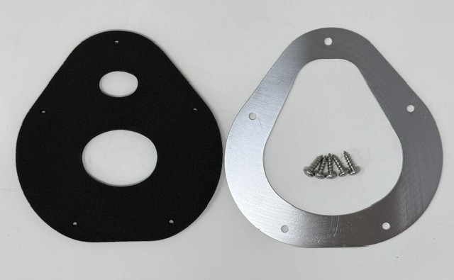 Fuel filler floor gasket and retainer plate, 1967-73 Jeepster/Commando