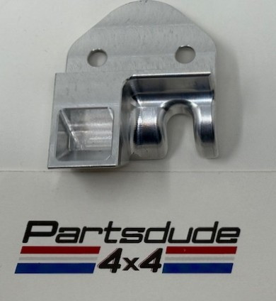 Convertible top latch plate, LH CNC billet aluminum