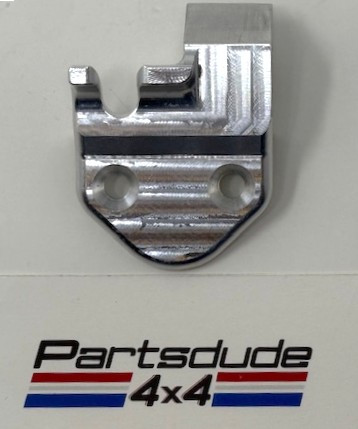 Convertible top latch plate, RH CNC billet aluminum