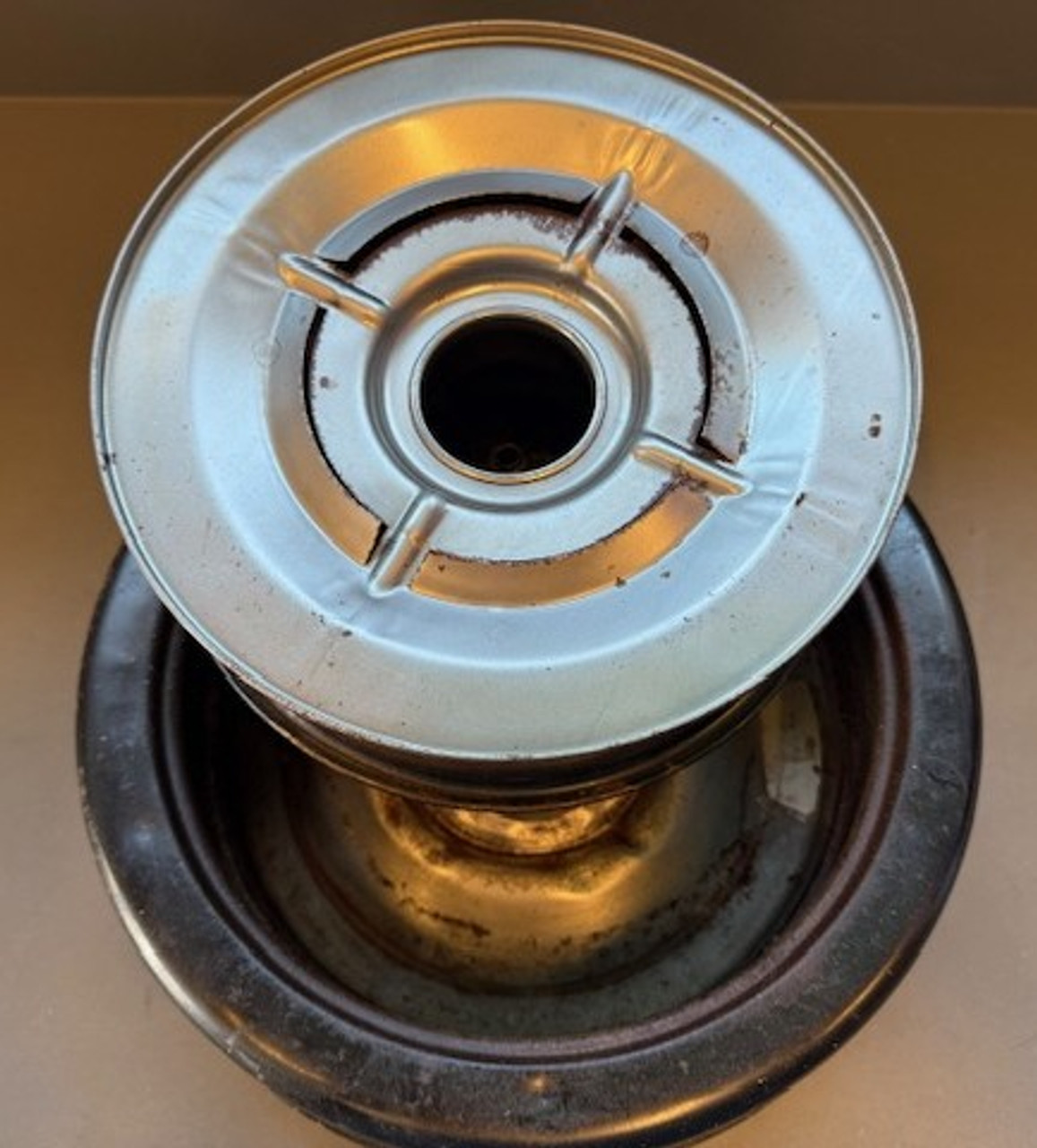 Used early oil bath air cleaner, 225 V6 w/ Rochester 2GC