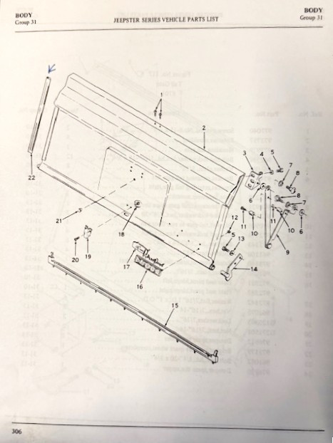 Tailgate arm stepped screw
