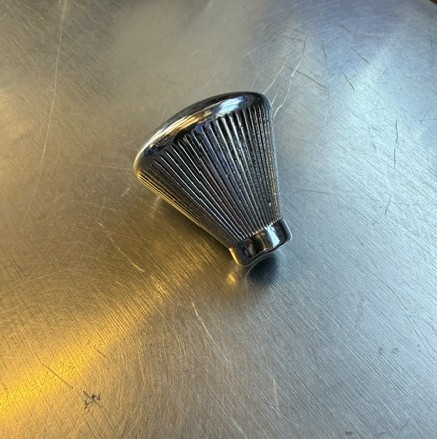 Used early solid shift knob, chrome metal