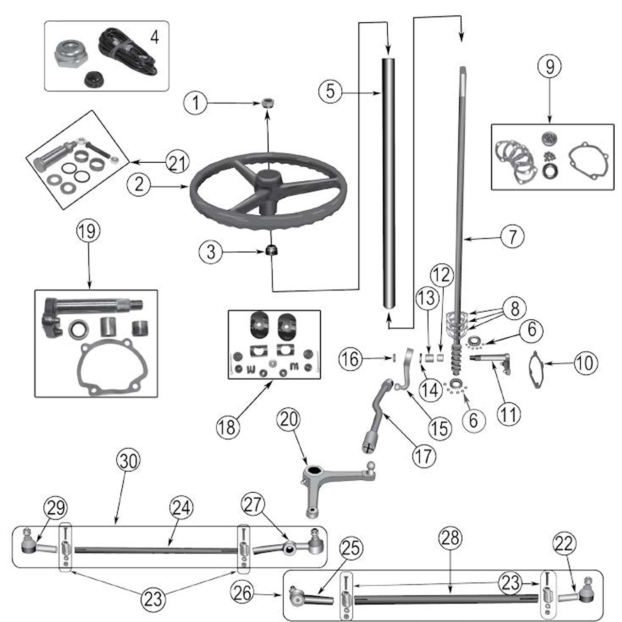 Bell crank repair kit (3/4")