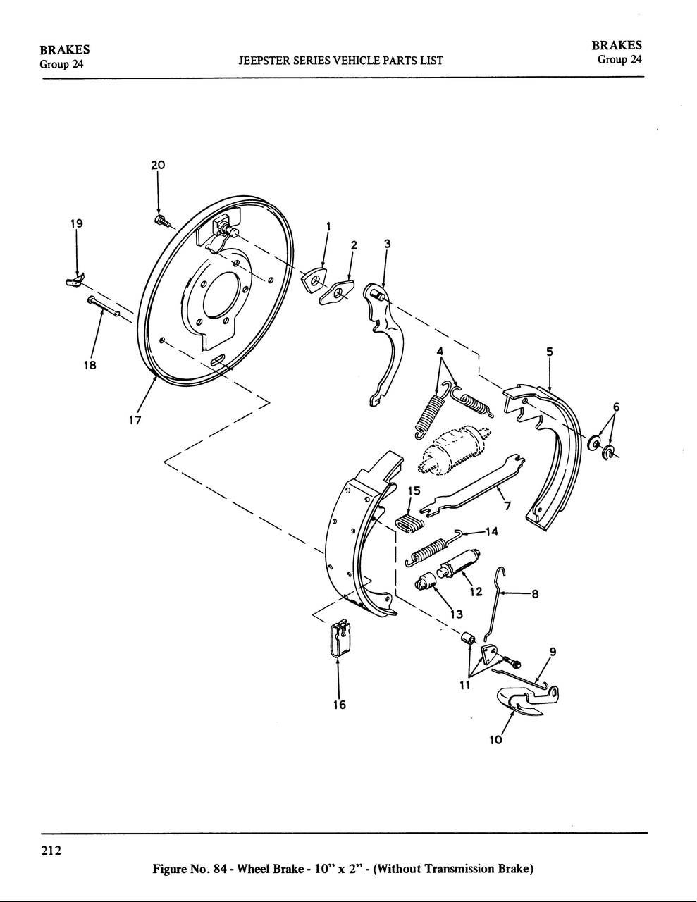 Drum brake kit 10" rear Wagner kit