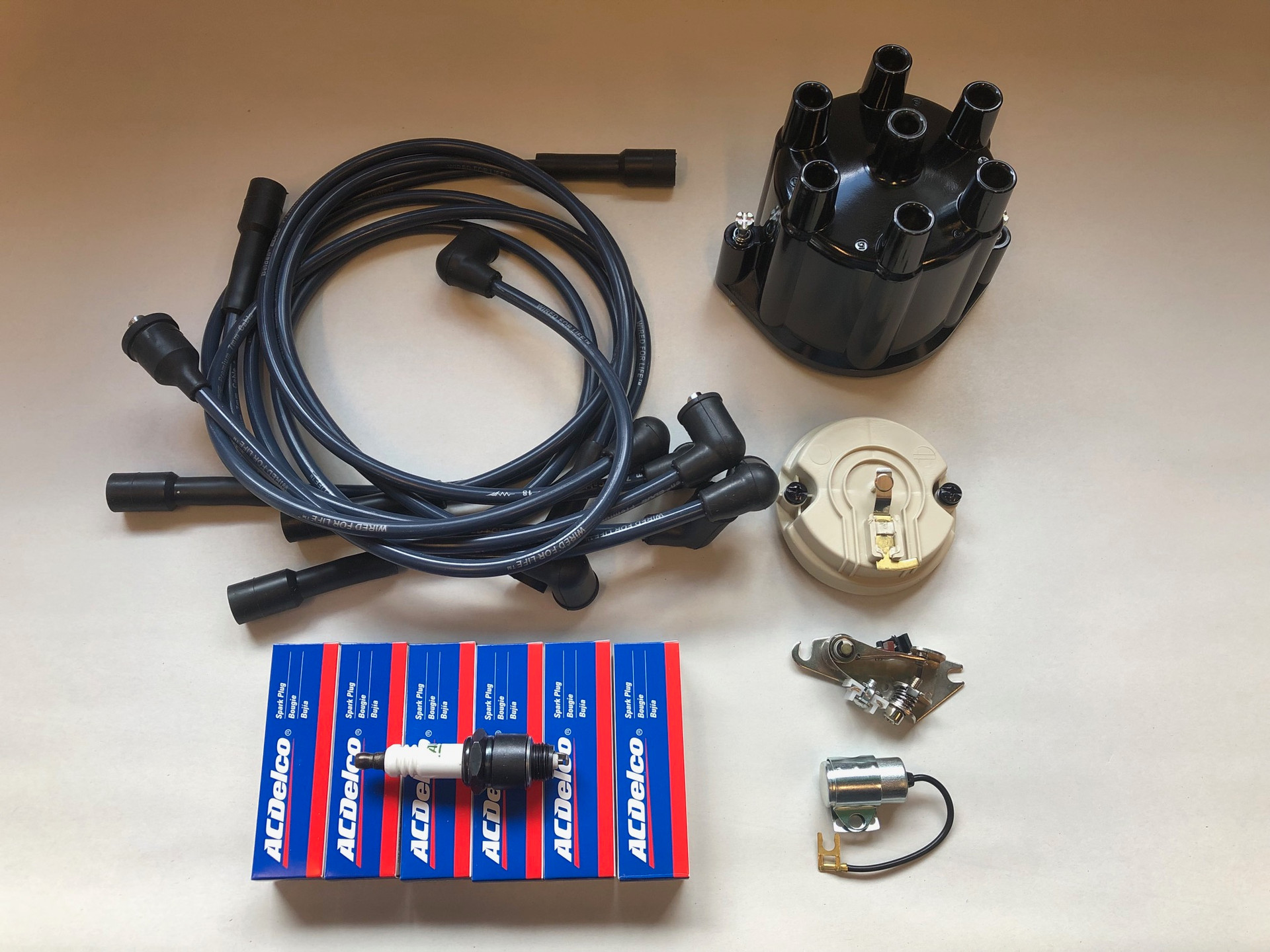 Tune up master kit, 225 V6, late Delco cap Partsdude4x4