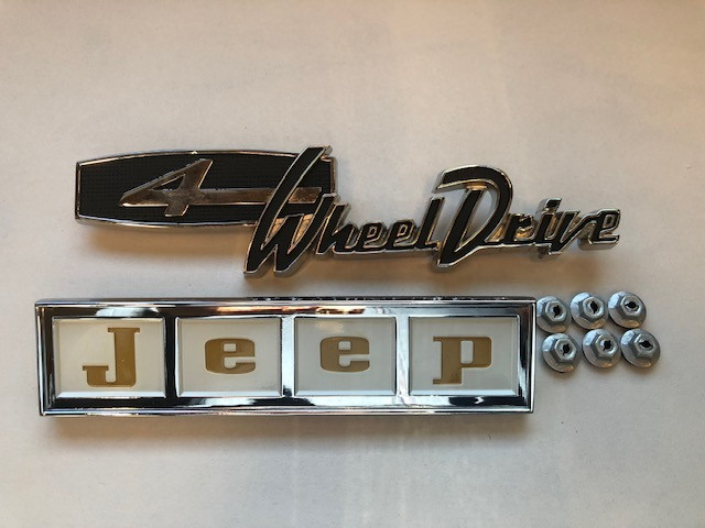 Tailgate emblem kit, gold lettering Partsdude4x4