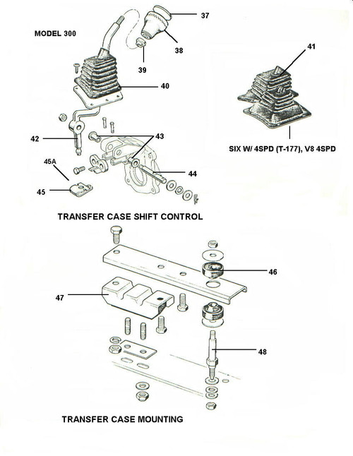 Shift knob kit with Dana 300 insert