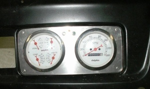 Dash plate, two hole with lights and hardware