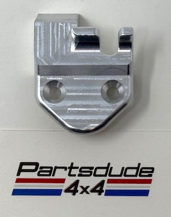 Convertible top latch plate, LH CNC billet aluminum