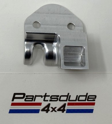 Convertible top latch plate, RH CNC billet aluminum