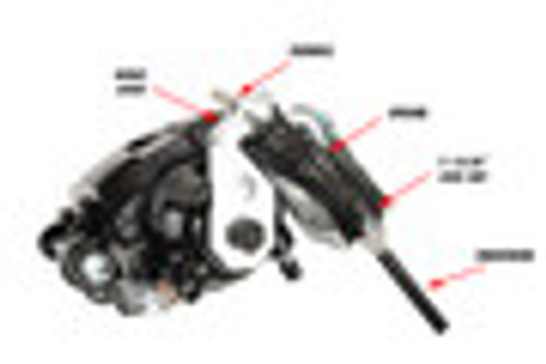 Rear disc brake universal parking brake cable kit