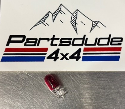 Gauge cluster light bulb, red glow