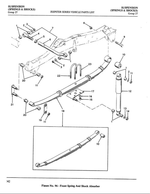 Spring shackle for 1-3/4" wide spring