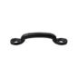 Footman loop, 2-1/4 spacing, black powder coat
