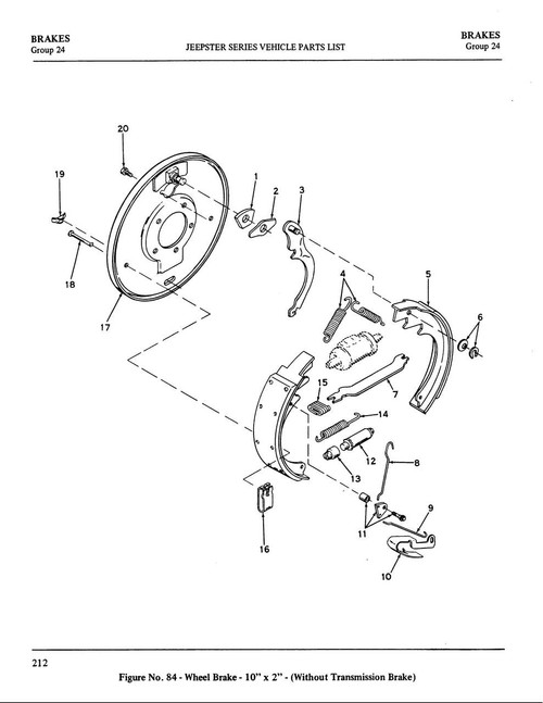 Drum Brake Overhaul Kit, 10" front