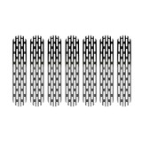 DV8 Offroad D-JP-190018-BLACK Grill Inserts; Black; 7-Pieces - D-JP-190018-BLACK