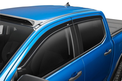 Husky Liners 2854070 Low Profile Dark Smoke Ventvisor Side Window Deflector, 4-Piece Set for 2019-2023 Ford Ranger Crew Cab - 2854070