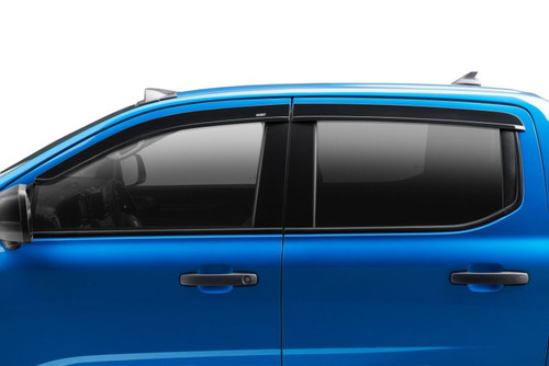 Husky Liners 2854070 Low Profile Dark Smoke Ventvisor Side Window Deflector, 4-Piece Set for 2019-2023 Ford Ranger Crew Cab - 2854070