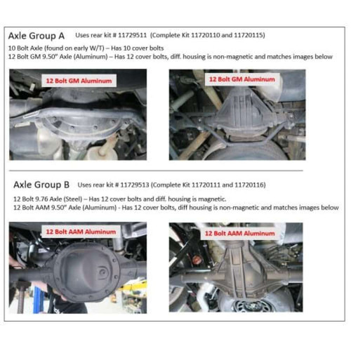 Ridetech 11729513 Rear 4" lowering kit for 2019-2026 Silverado / Sierra 2WD and 4WD Axle Group B. - 11729513