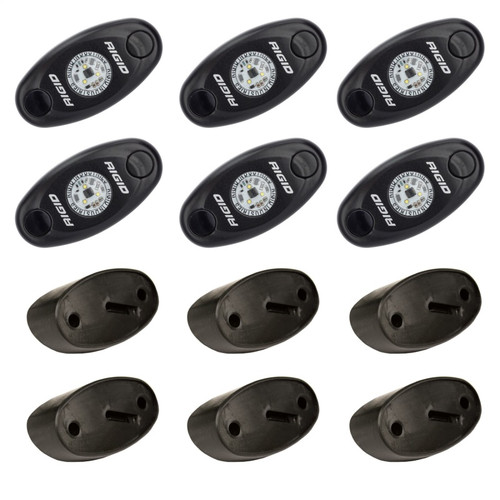 RIGID A-Series LED Universal Rock Light Kit, High Power Amber, Set Of 6 - 400293