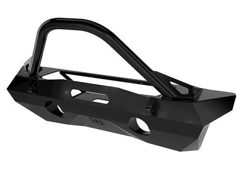 ICON 07-18 Jeep Wrangler JK Pro Series Front Bumper Rec Winch Mount w/Bar/Tabs - ico25215