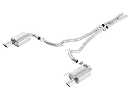 Borla Atak S Cat-Back 15-17 Ford Mustang GT 5.0L V8 MT/AT 2.5in pipe 4in tip - bor140591