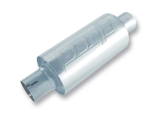 Borla S-Type Muffler 2.5in Inlet/Outlet 5in Round x 10in w/Notch - 400497