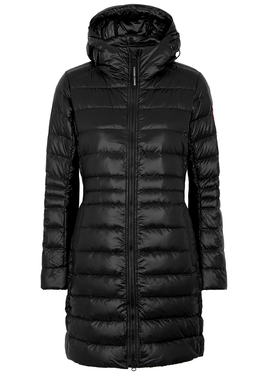 canada goose cypress hooded quilted recycled shell down jacket