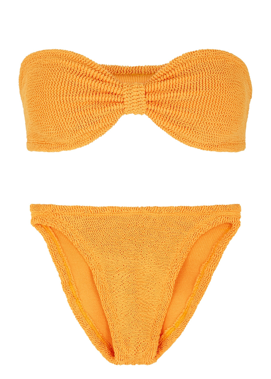 【HUNZA G】jean orange seersucker ビキニ HUNZA G Jean seersucker bikini | Harvey Nichols