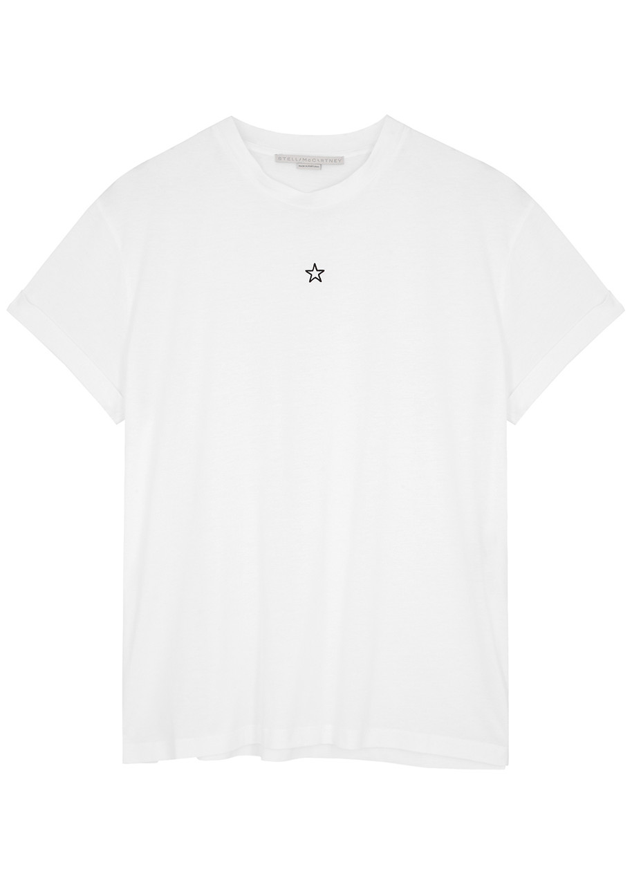 STELLA MCCARTNEY Star-embroidered cotton T-shirt | Harvey Nichols