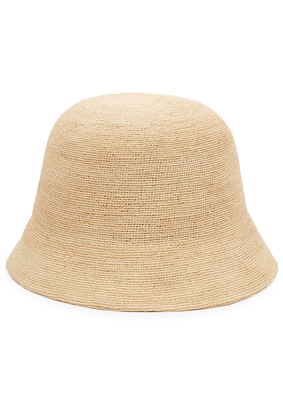 LOEWE X Paula's Ibiza Anagram sand raffia bucket hat | Harvey Nichols