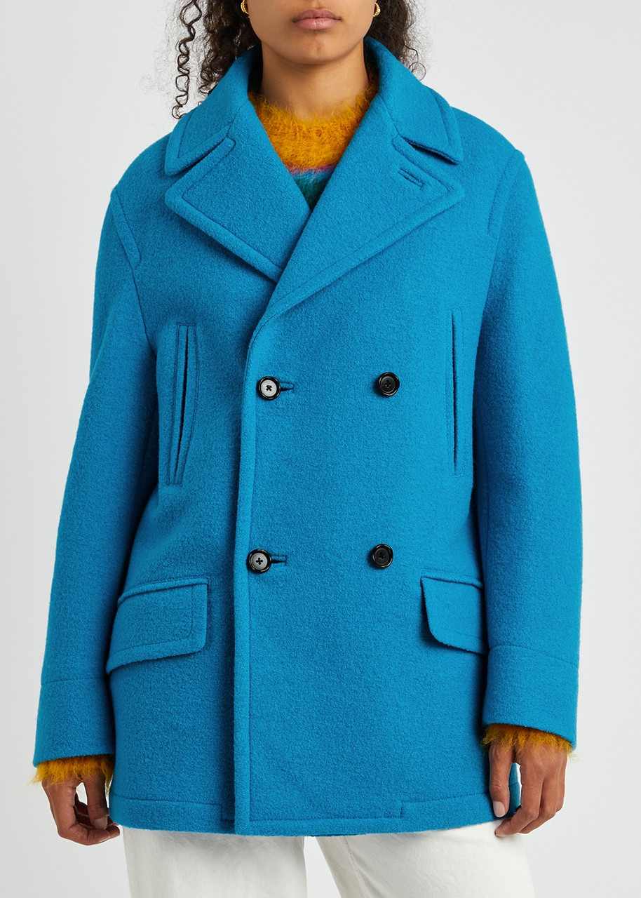 20AW】MARNI｜WOOL DOUBLE-FACE ZIP BLOUSON MARNI Blue double