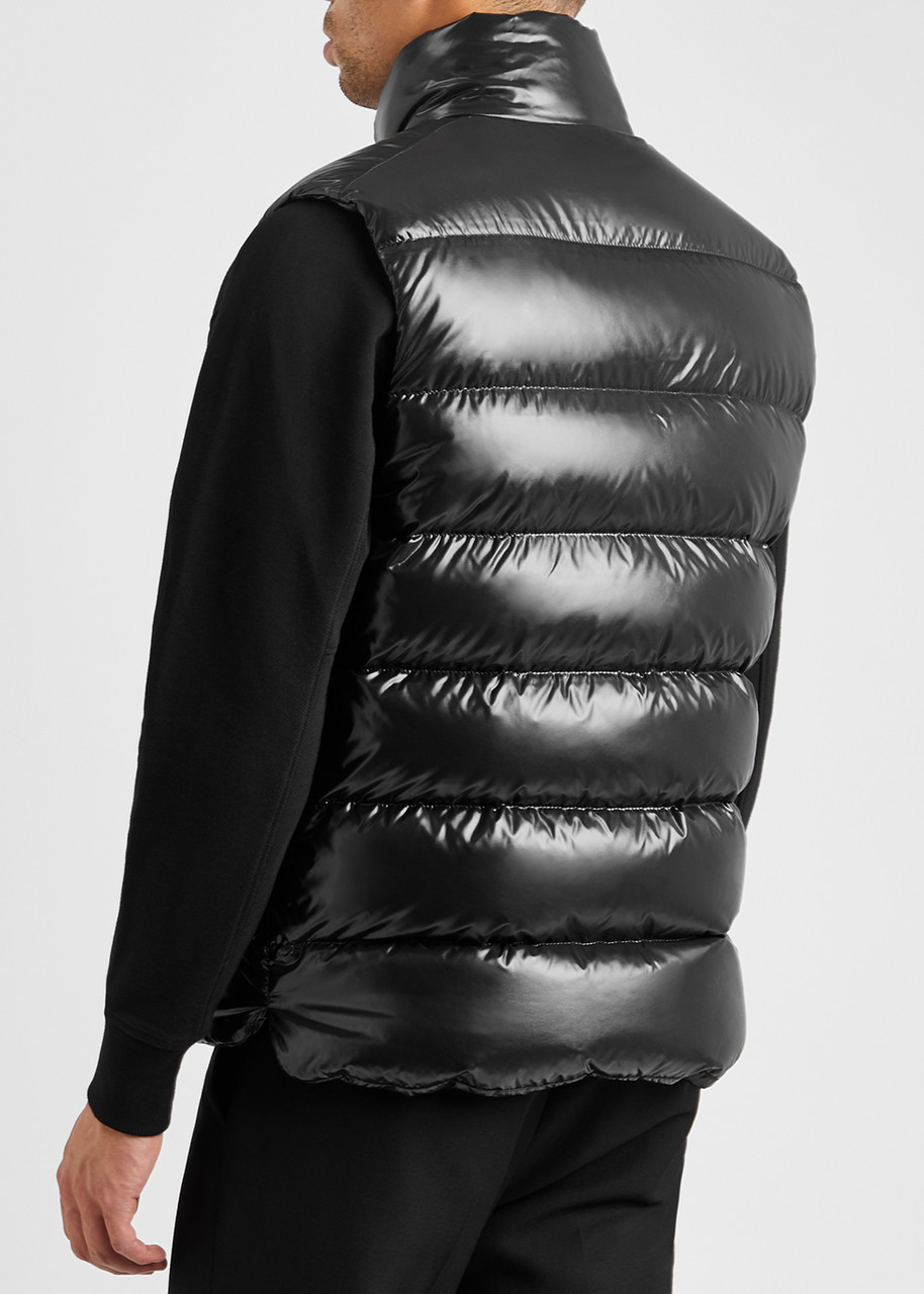 MONCLER Tib black quilted shell gilet | Harvey Nichols