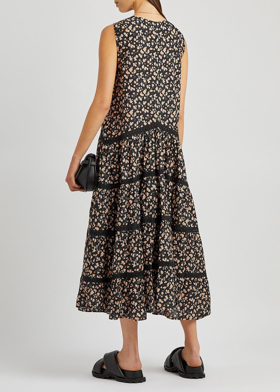 MERLETTE Wallis floral-print cotton dress | Harvey Nichols