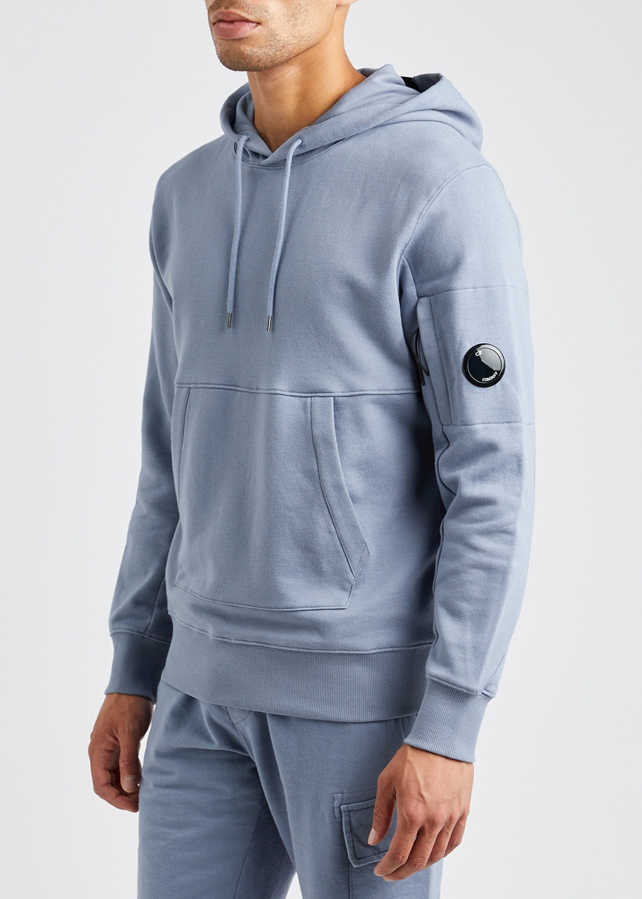 パーカー・フーディ C.P. Company Blue-Grey Cotton Zip-Fastened Sweatshirt CP Company Men's Zip Hoodie Blue 18CMSS028A005086W-872