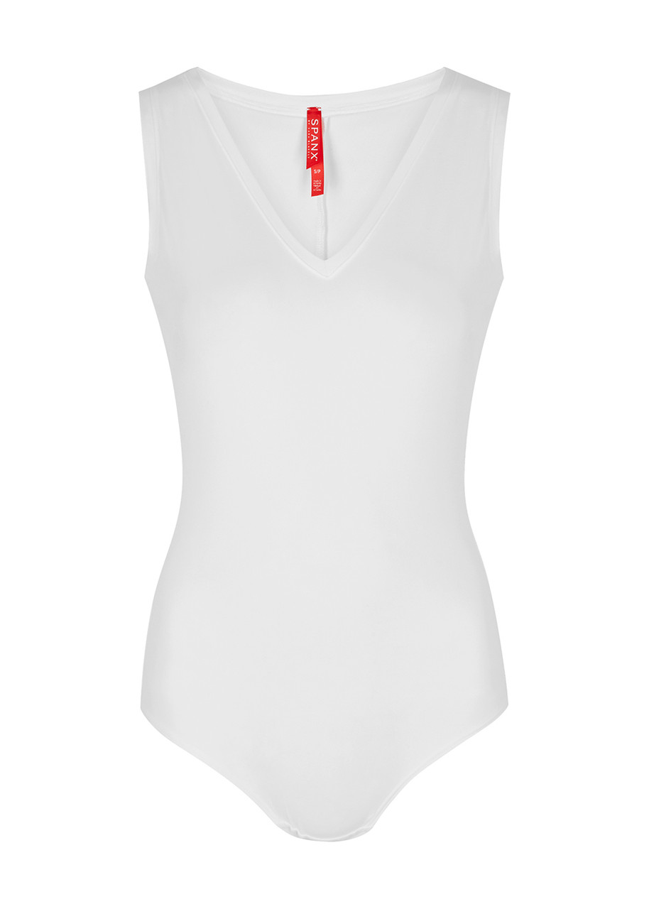 SPANX Cotton Spandex V-Neck Bright White XL (46-48) : : Clothing,  Shoes & Accessories