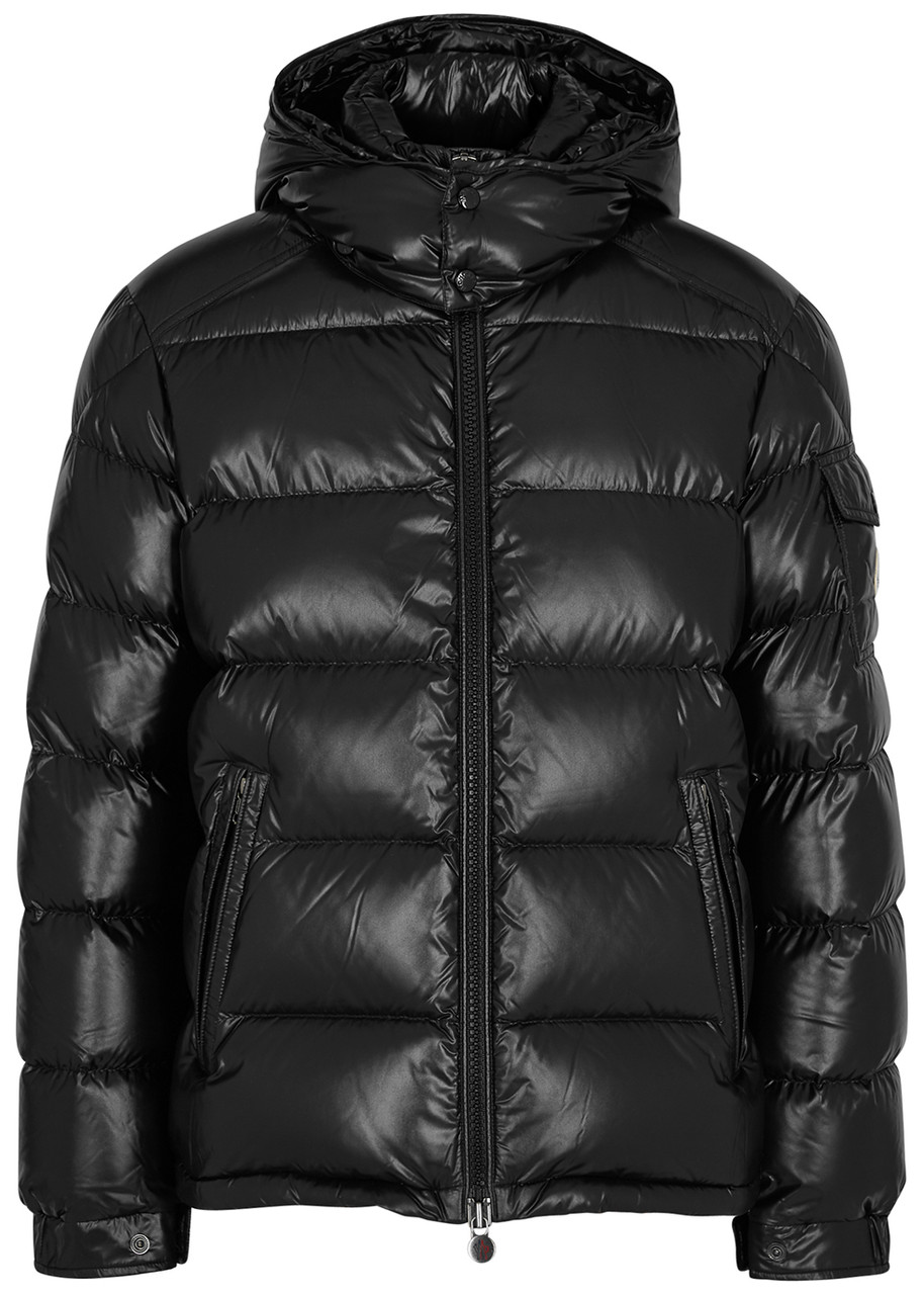 MONCLER Maya black quilted shell jacket | Harvey Nichols