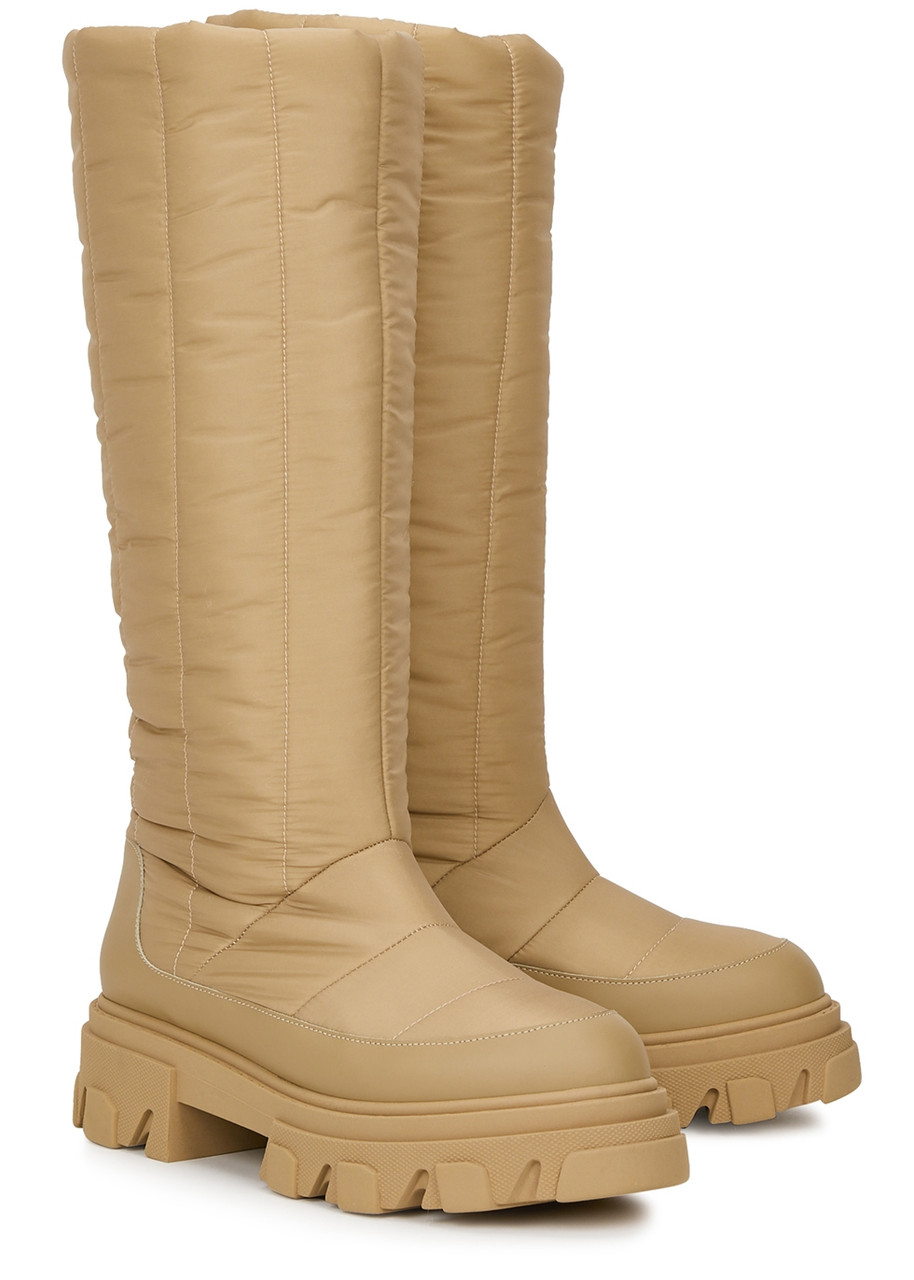 GIA BORGHINI Gia 19 quilted nylon knee-high boots | Harvey Nichols