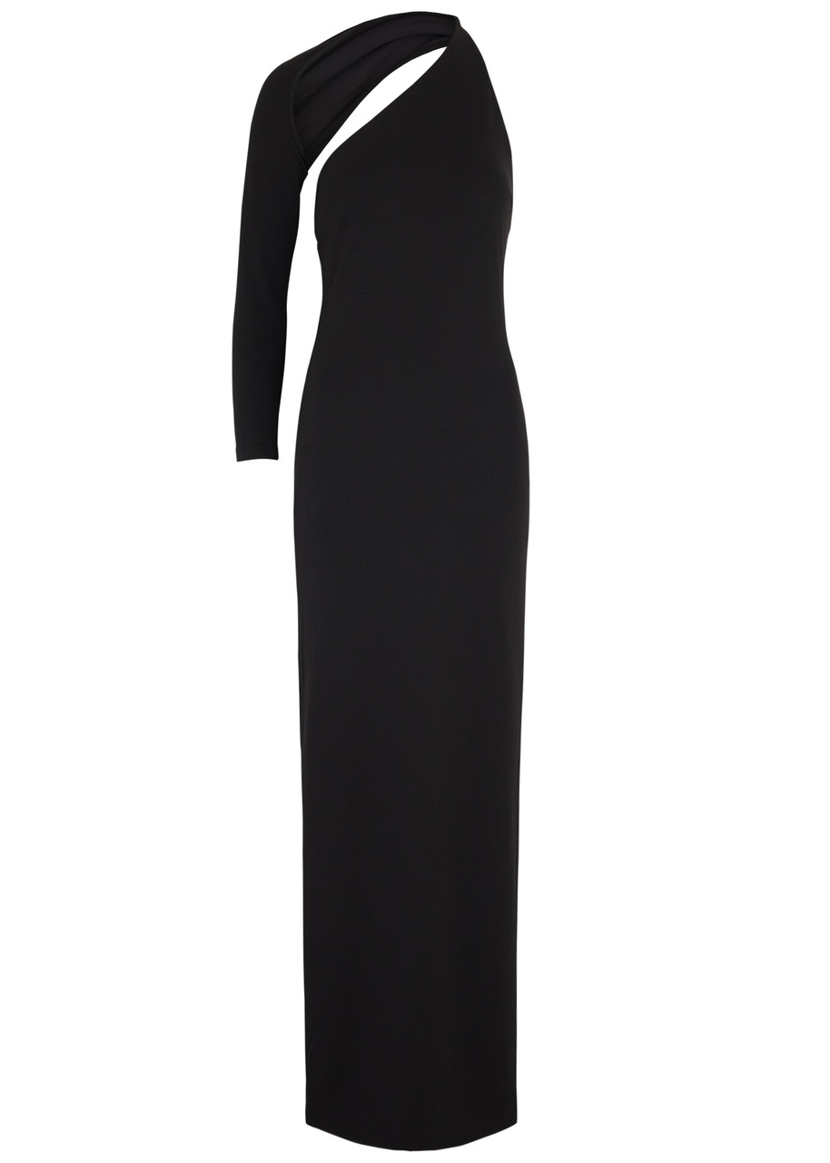 solace london one shoulder belted maxi dress Solace London Zaya One Shoulder Pink Crepe Maxi Dress Womens Size 2 Defect