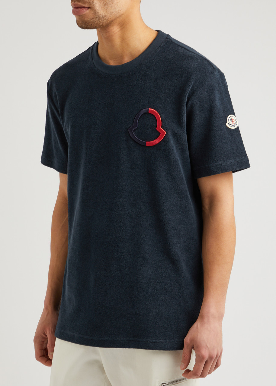 MONCLER Logo-embroidered terry T-shirt | Harvey Nichols