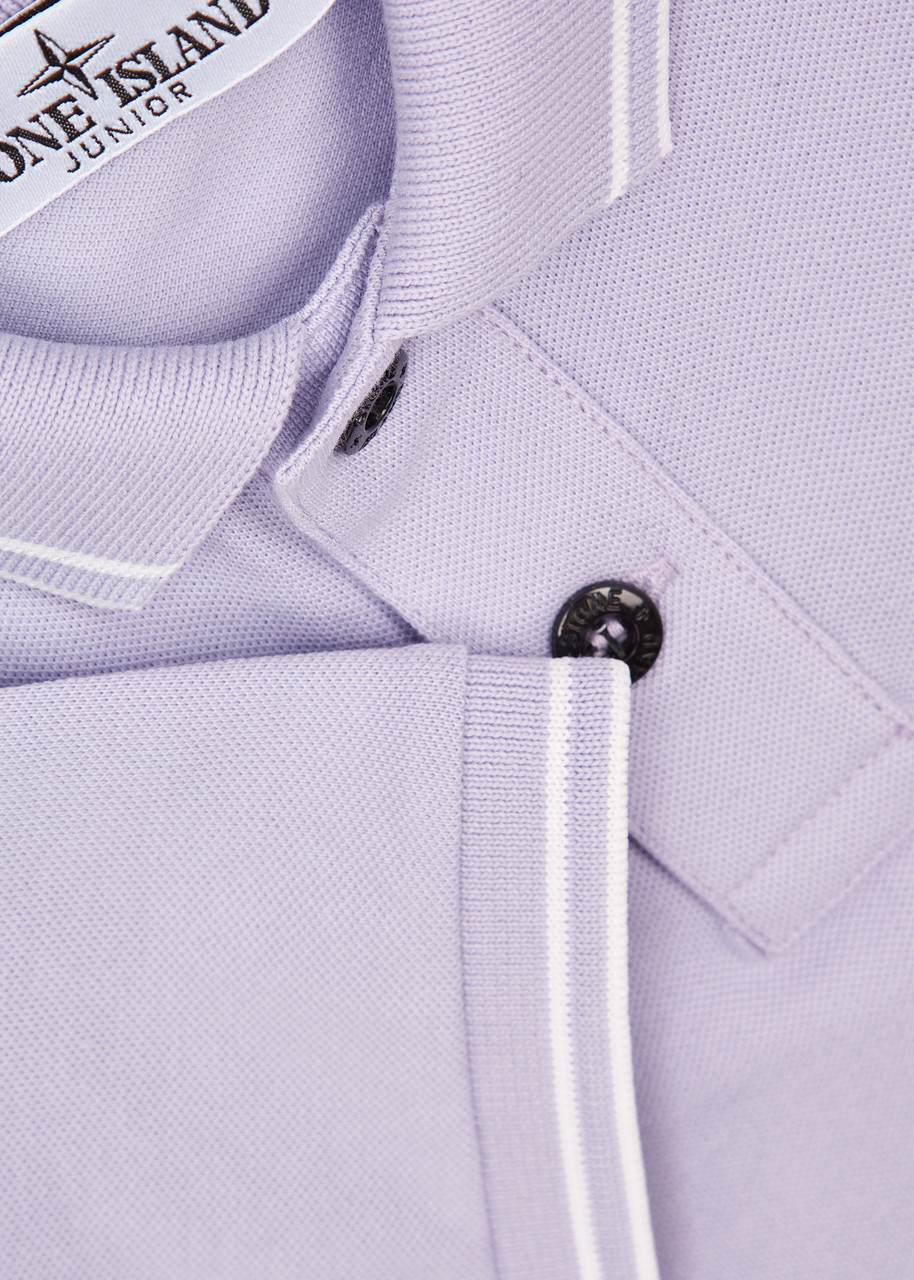 Stone Island Lilac Polo STONE ISLAND KIDS Stretch-cotton Polo