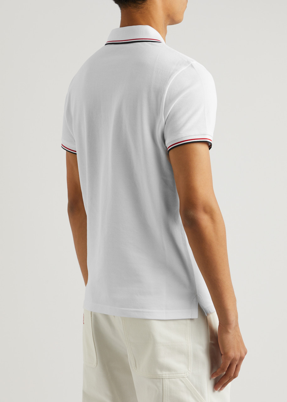 MONCLER Piqué cotton polo shirt | Harvey Nichols