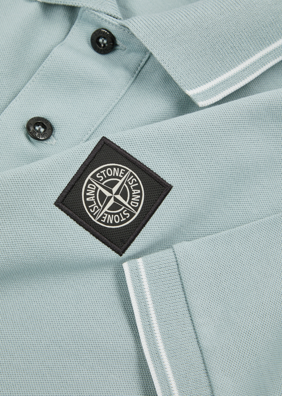 STONE ISLAND Piqué cotton polo shirt | Harvey Nichols
