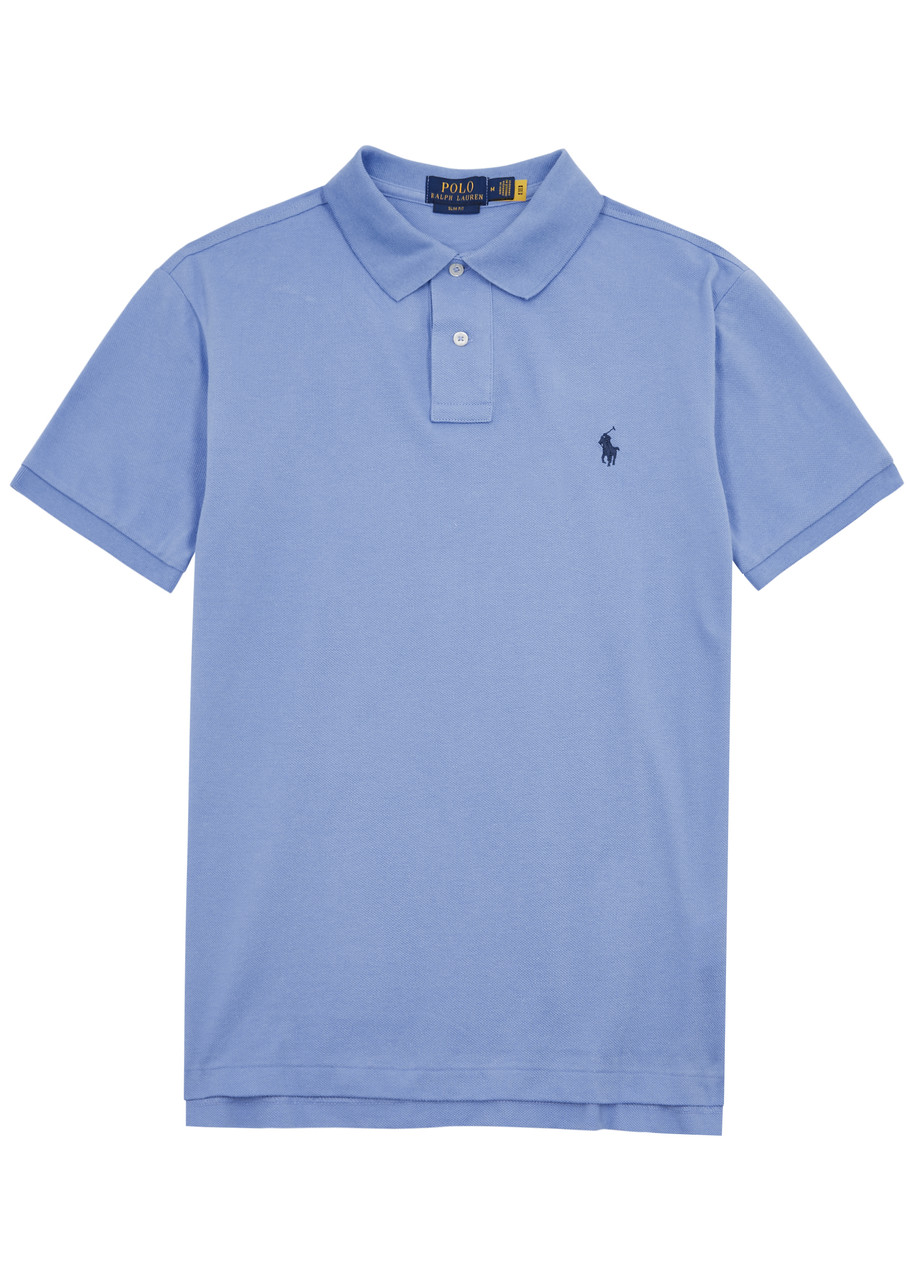 POLO RALPH LAUREN Logo-embroidered piqué cotton polo shirt | Harvey Nichols